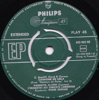 Pierrette Alarie : Cavatine Der Leila / Ich Sprach, Dass Ich Furchtlos Mich Fühle (7", EP, Mono)