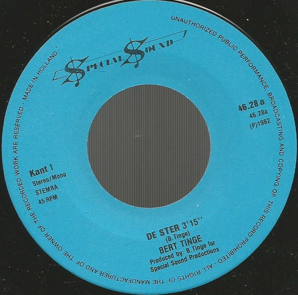 Bert Tinge : De Ster (7", Single)