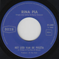 Rina Pia : Het Lied Van De Puszta / Cupido (7", Single, Mono)