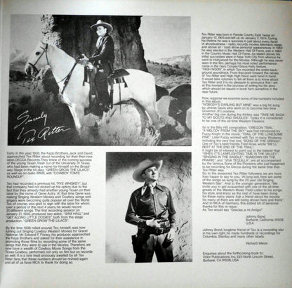 Tex Ritter : The Singing Cowboy (2xLP, Comp)