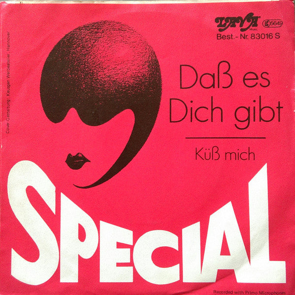 Special (7) : Daß Es Dich Gibt (7", Single)