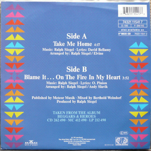 Bellamy Brothers : Take Me Home (7", Single)