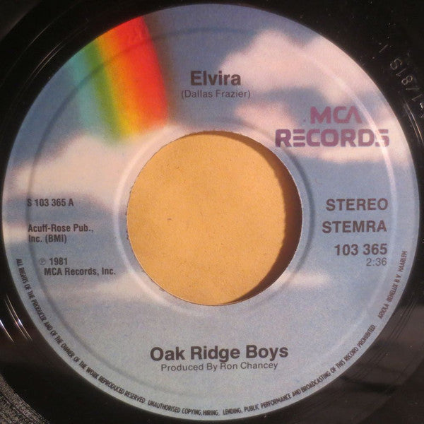 The Oak Ridge Boys : Elvira  (7", Single)