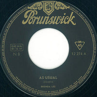 Brenda Lee : As Usual (7", Single, Mono)