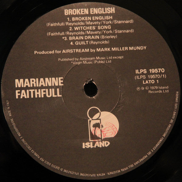 Marianne Faithfull : Broken English (LP, Album)