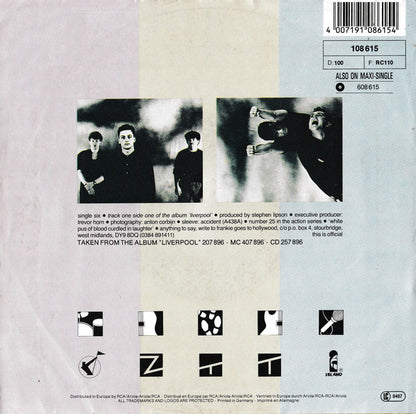 Frankie Goes To Hollywood : Warriors (Of The Wasteland) (7", Single)