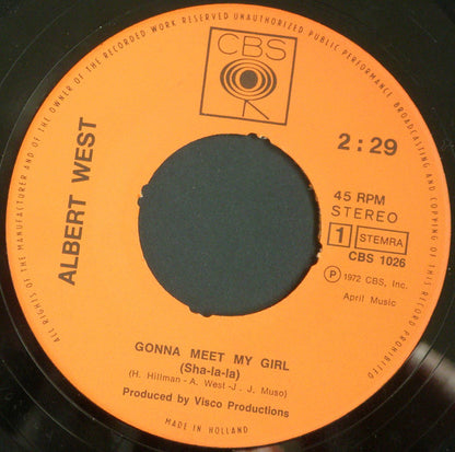 Albert West : Gonna Meet My Girl (Sha-La-La) (7", Single)