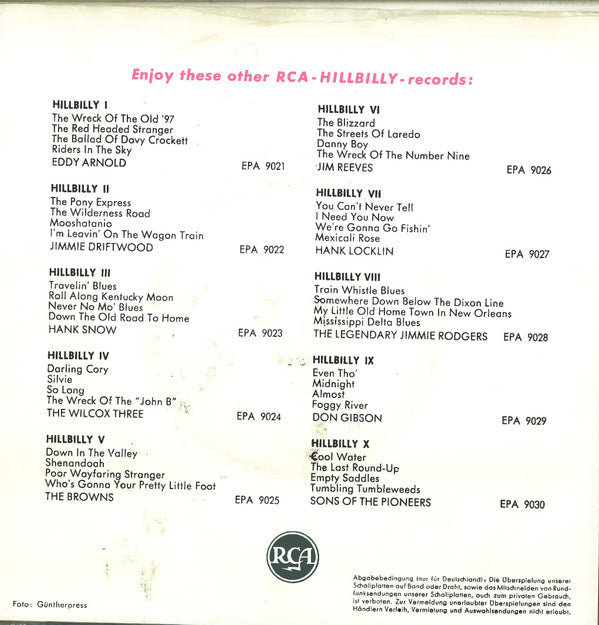 Hank Locklin : Wabash Cannonball / Once More (7", Single)