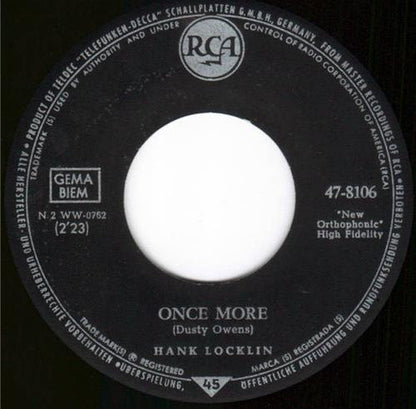Hank Locklin : Wabash Cannonball / Once More (7", Single)