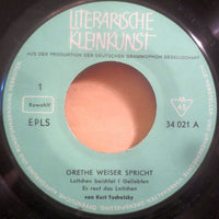 Grete Weiser : Das Lottchen (Grethe Weiser Spricht Kurt Tucholsky) (7", EP, Mono)