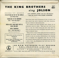 The King Brothers : The King Brothers Sing Jolson (7", EP)