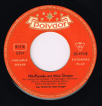 Max Greger Und Sein Orchester : Hit-Parade Mit Max Greger (7", EP, Mono)