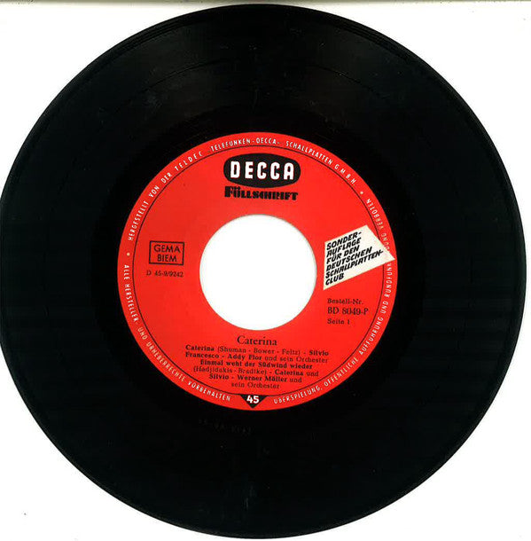 Caterina Valente, Silvio Francesco : Caterina (7", EP, Club)