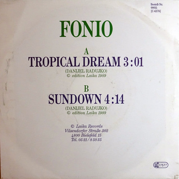 Fonio : Tropical Dream (7", Single)