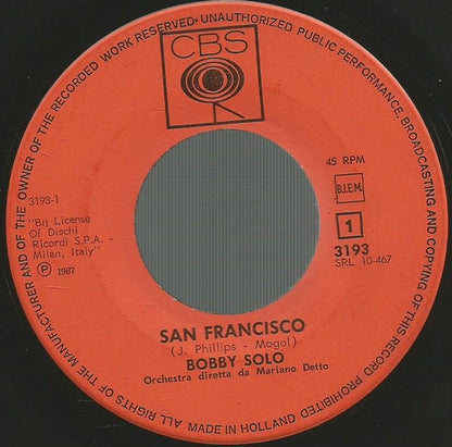 Bobby Solo : San Francisco (7", Single)