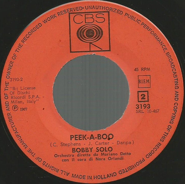 Bobby Solo : San Francisco (7", Single)