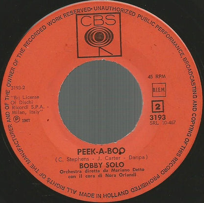 Bobby Solo : San Francisco (7", Single)