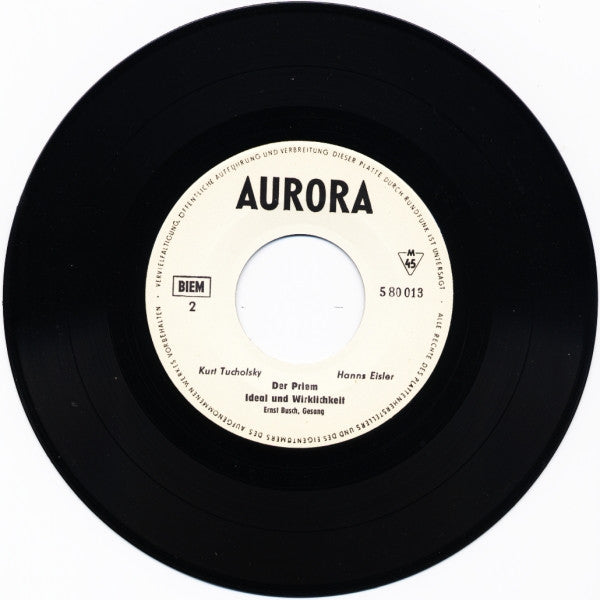 Ernst Busch - Kurt Tucholsky, Hanns Eisler : An Preußischen Kaminen (2x7", Mono, Whi)