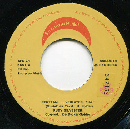 Rudy Silvester : Eenzaam Verlaten (7", Single)