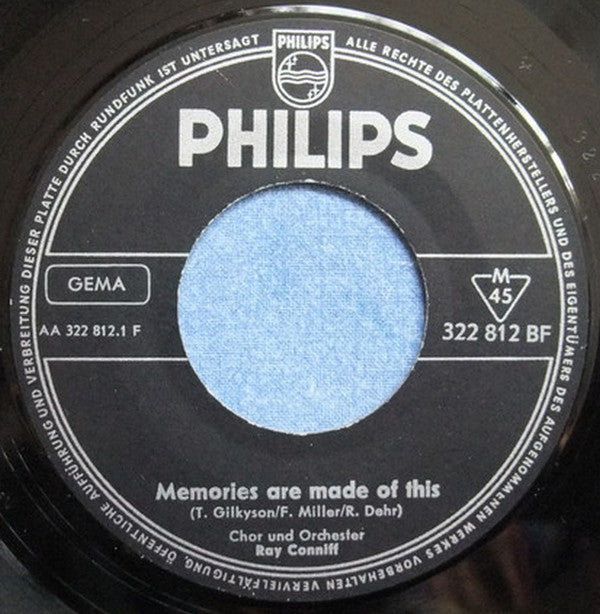 Ray Conniff And His Orchestra & Chorus : Memories Are Made Of This (7")