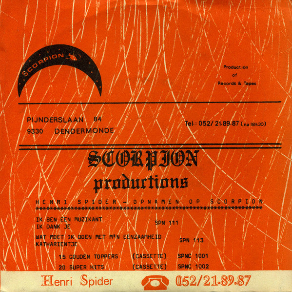 Henry Spider : Monia (7", Single)