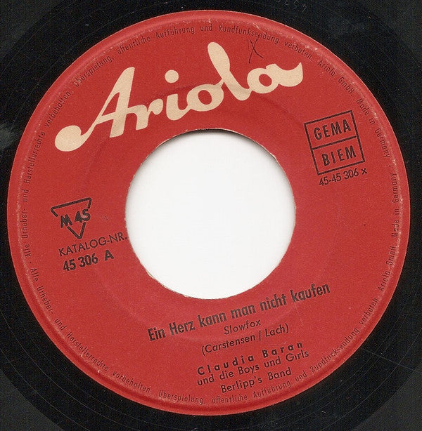 Gritt Jansen : Ein Herz Kann Man Nicht kaufen (7", Single, Mono)