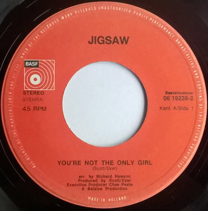 Jigsaw (3) : You're Not The Only Girl (7", Single)