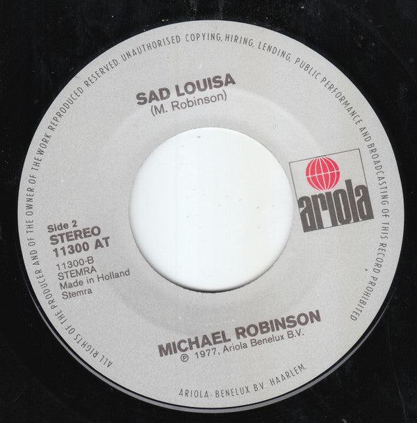 Michael Robinson (10) : In The Sand (7", Single)