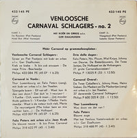 Piet Peetjens, Wiel Verweijst, Sjraar Peetjens : Venloosche Carnaval Schlagers -2  (7", EP)
