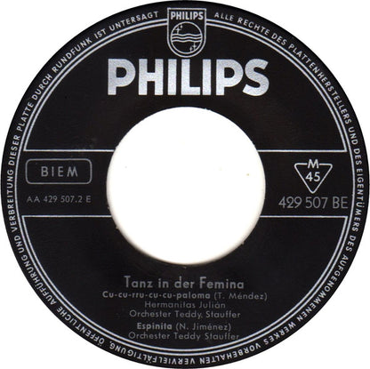 Orchester Teddy Stauffer : Tanz In Der Femina (7", EP)