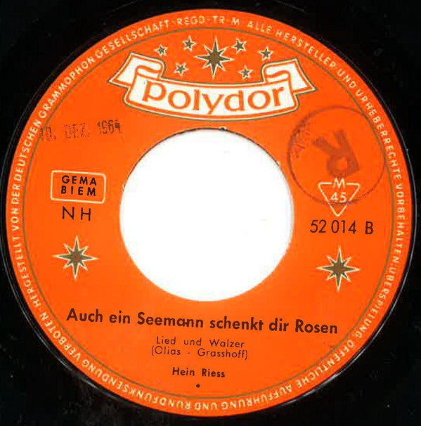Hein Riess : Die Story Von Der Blassen Mary (7", Single, Mono)
