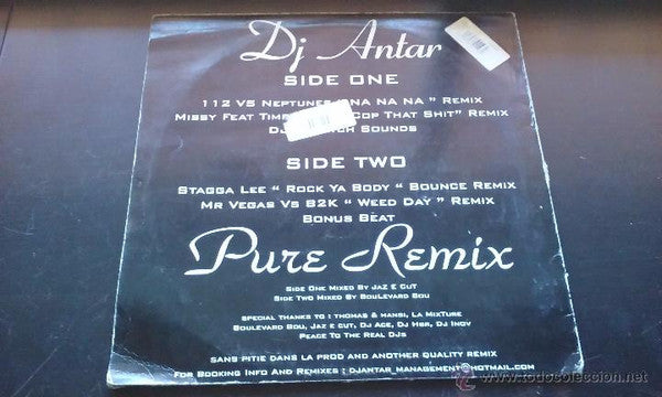 DJ Antar : Pure Remix (12", Ltd, Promo)