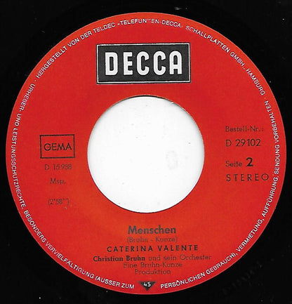 Caterina Valente : Es Lebe Die Liebe (7", Single)