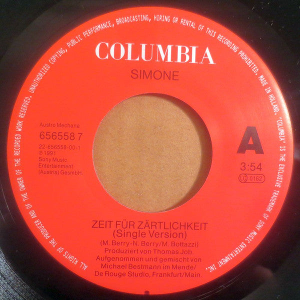 Simone (27) : Zeit Für Zärtlichkeit (7", Single)