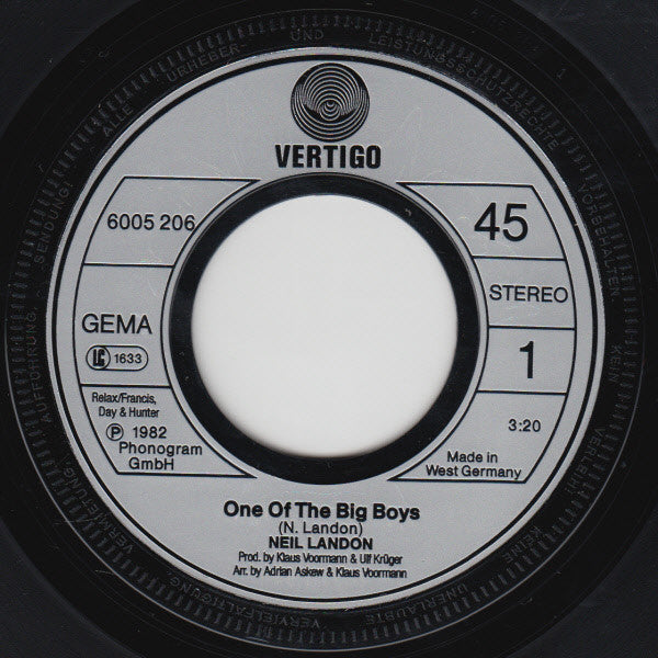 Neil Landon : One Of The Big Boys (7", Single)