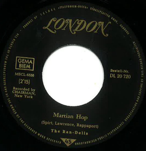 The Ran-Dells : Martian Hop / Forgive Me Darling (I Have Lied) (7", Single)