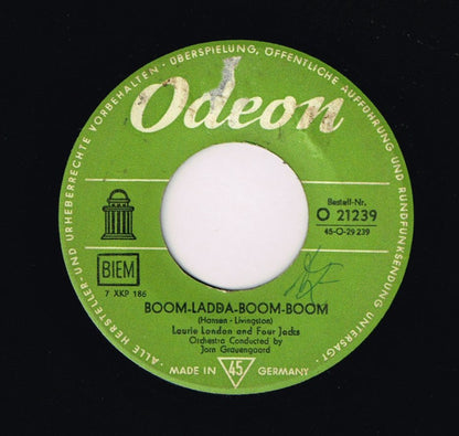 Laurie London And  Gitte Hænning / Laurie London And  Four Jacks : Boom-Ladda-Boom-Boom / Pretty Eyed Baby (7")