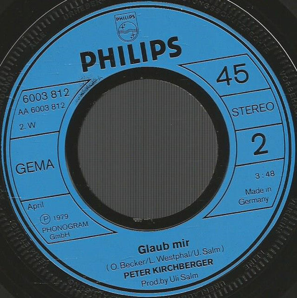 Peter Kirchberger : Du Hast Mich Ausprobiert Wie Einen Wagen (7", Single)