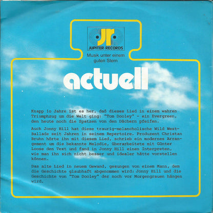 Jonny Hill : Tom Dooley / Männer Wie Eisen (7", Single, Promo)