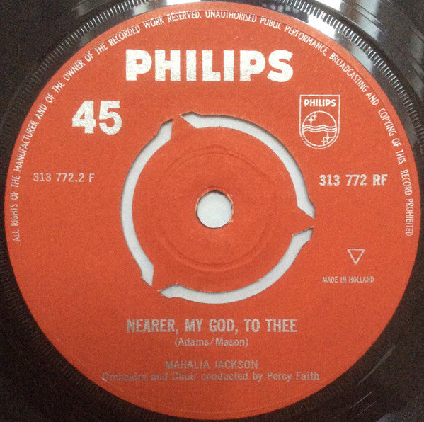 Mahalia Jackson : Abide With Me (7", Single, Mono)