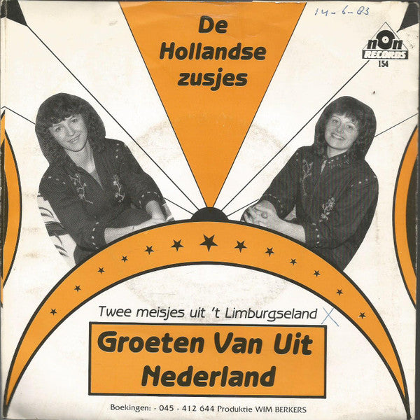 De Hollandse Zusjes : Groeten Vanuit Nederland / Twee Meisjes Uit 'T Limburgse Land (7", Single)