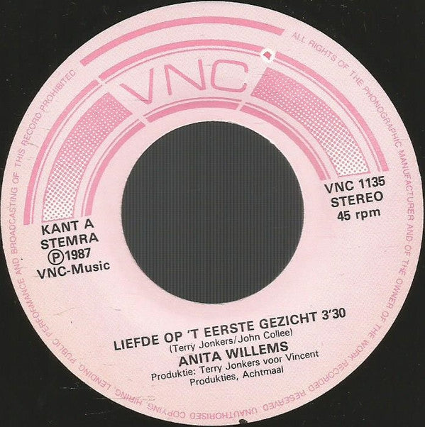 Anita Willems : Liefde Op 't Eerste Gezicht (7", Single)