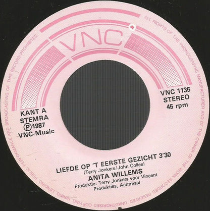 Anita Willems : Liefde Op 't Eerste Gezicht (7", Single)