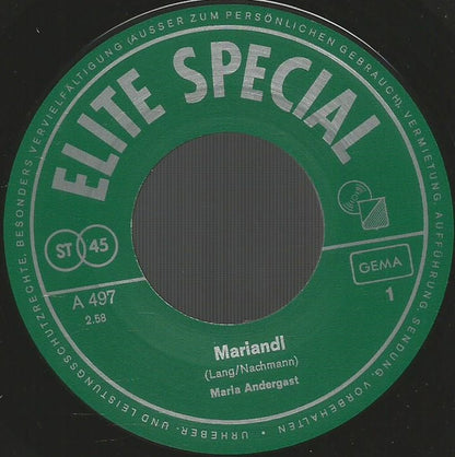 Maria Andergast : Mariandl (7", Single)
