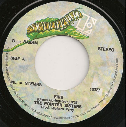 Pointer Sisters : Fire (7", Single)