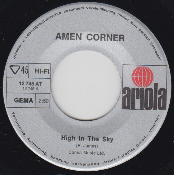Amen Corner : High In The Sky / (If Paradise Is) Half As Nice (7", Single)