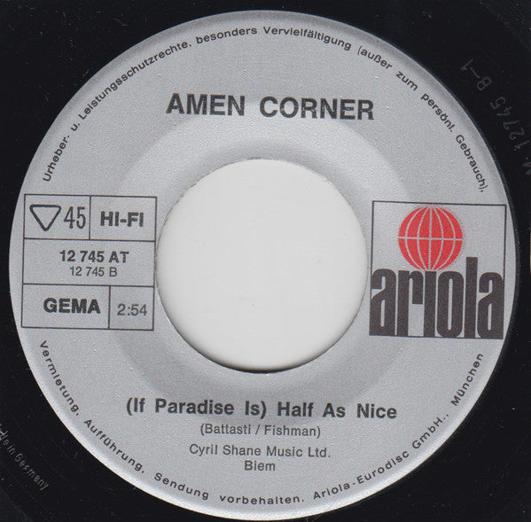 Amen Corner : High In The Sky / (If Paradise Is) Half As Nice (7", Single)
