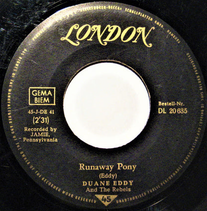 Duane Eddy And The Rebels : Just Because / Runaway Pony (7", Single)