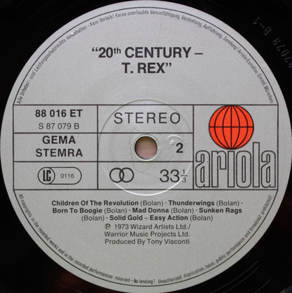 T. Rex : 20th Century (LP, Comp, RP)