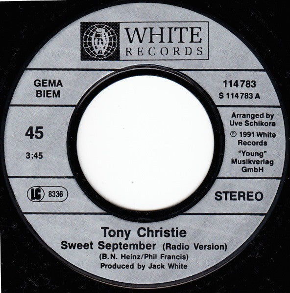 Tony Christie : Sweet September (7", Single)